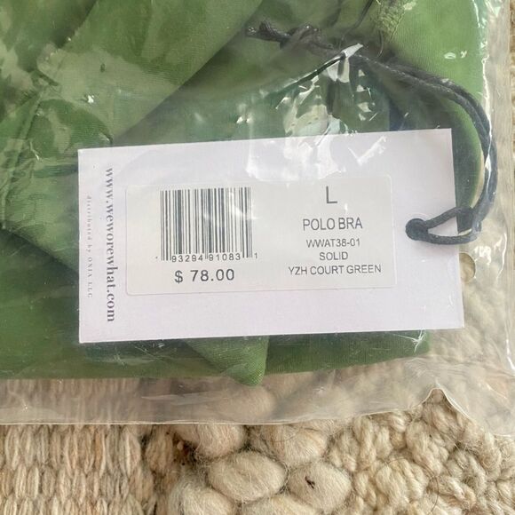 WeWoreWhat Revolve Polo Bra in Court Green Size Large NWT - Picture 10 of 10